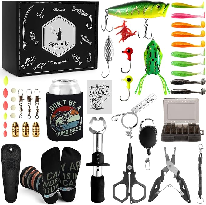 Ithmahco Fathers Day Fishing Gifts for Men Dad Unique, Funny Gifts for Fisherman Who Has Everything, Mens Fishing Gift for Birthday, Unique Gift for Fisherman Daddy Grandpa Brother Teen Boys