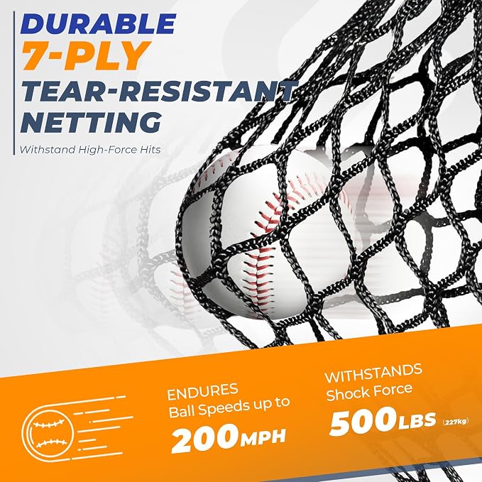 7x4FT Baseball Pitching Screen, Quick Setup Pitching Net for Pitchers Protection, Portable Baseball I Screen for Fields Batting Cages with Carry Bag