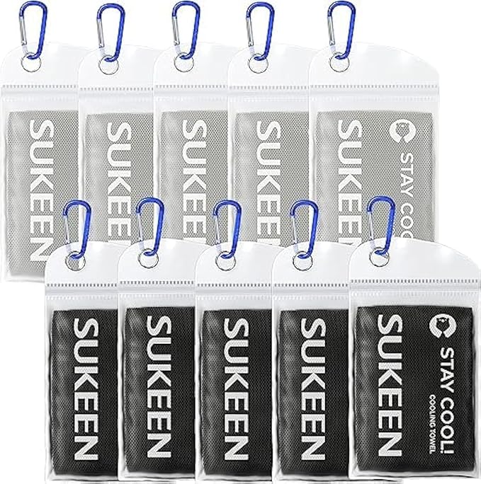 Sukeen Cooling Towels(40"x12") for Neck & Head, Soft Breathable Chilly Towel for Yoga, Golf, Gym, Camping, Running, Workout & More Activities