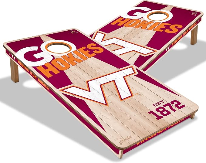 YouTheFan NCAA 2’ x 4’ Professional Wood Cornhole Game