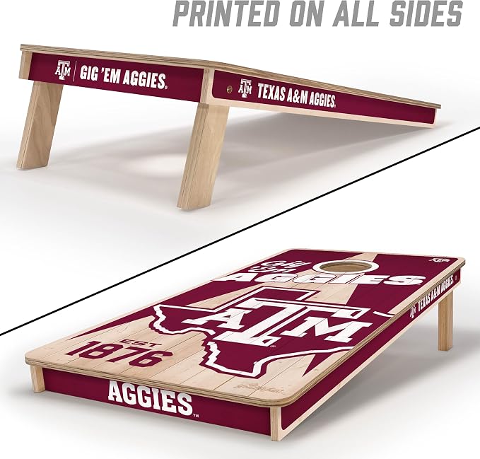 YouTheFan NCAA 2’ x 4’ Professional Wood Cornhole Game
