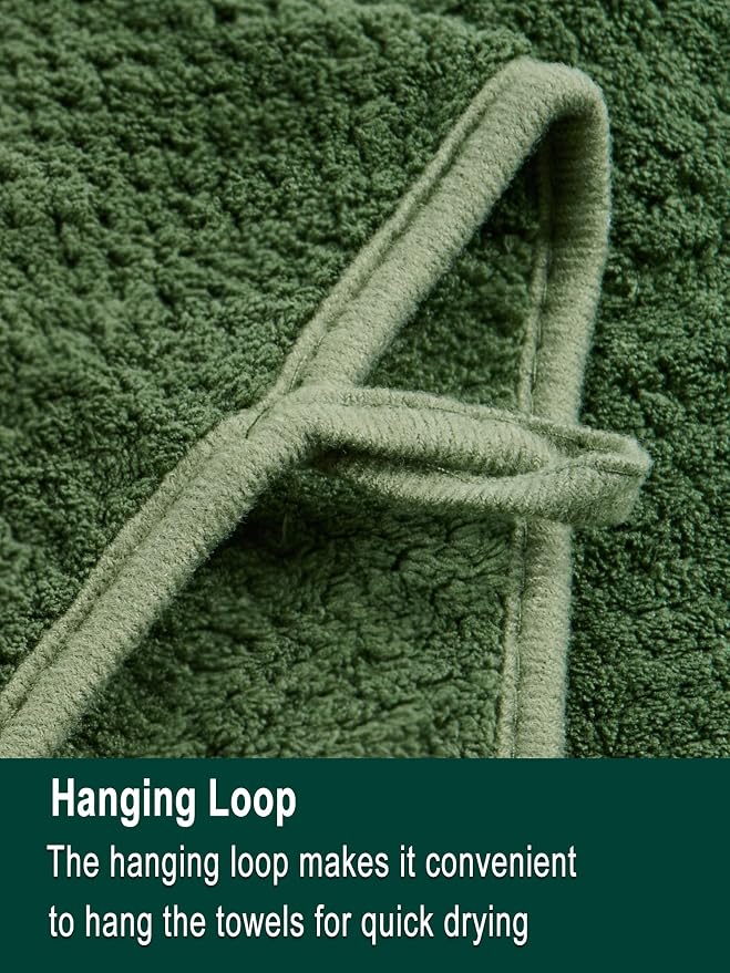 Bath Sheets 40x80 Inches 2-Piece, Extra Large Bath Towels, Soft Absorbent Quick Dry, Microfiber Towels for Bathroom Beach Pool Gym Spa, Olive Green