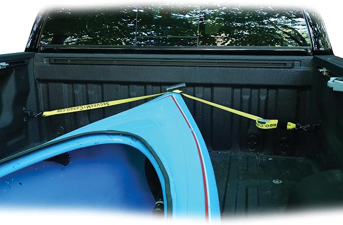 SecureMyCargo - Kayak & Paddleboard Truck Bed Strap – Fast 30‑Second Tie‑Down System for Pickups – Secure SUP, Canoe, or Kayak Without Ratchets or Knots – Standard Single‑Craft Strap System
