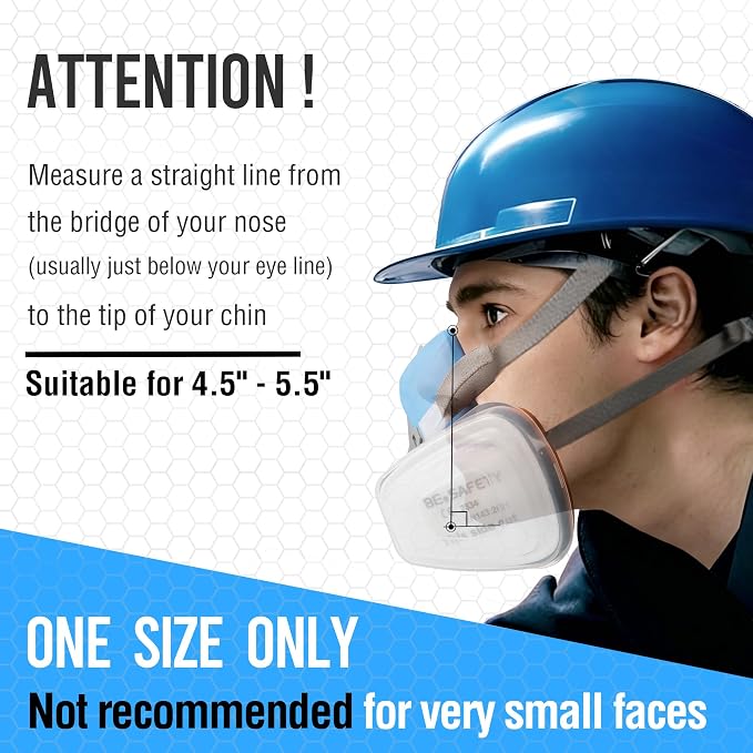 Reusable Respirator Mask with A1 & P2 Filters for Dust,Gas,Painting, Woodworking, Sanding, Construction,Clearning