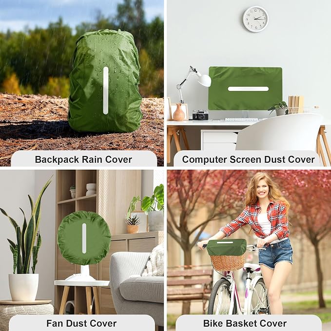 LAMA Waterproof Backpack Rain Cover, Reflective Rucksack Rain Cover for Anti-Dust/Anti-Theft/Bicycling/Hiking/Camping/Traveling/Outdoor Activities,XL Size (for 56L-70L Backpack),1 Pcs Army Green