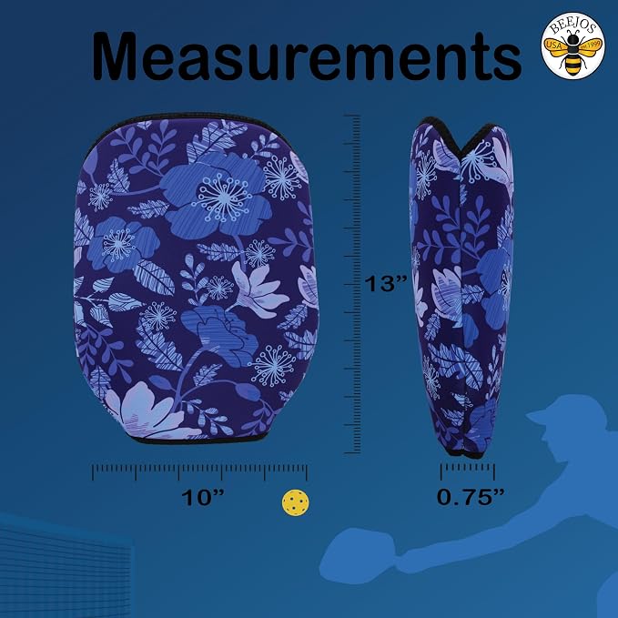 BeeJos Hawaiian Collection: Premium Slip-On Pickleball Paddle Cover-Fits Standard Size Paddles-Zipperless (Paddle not Included)
