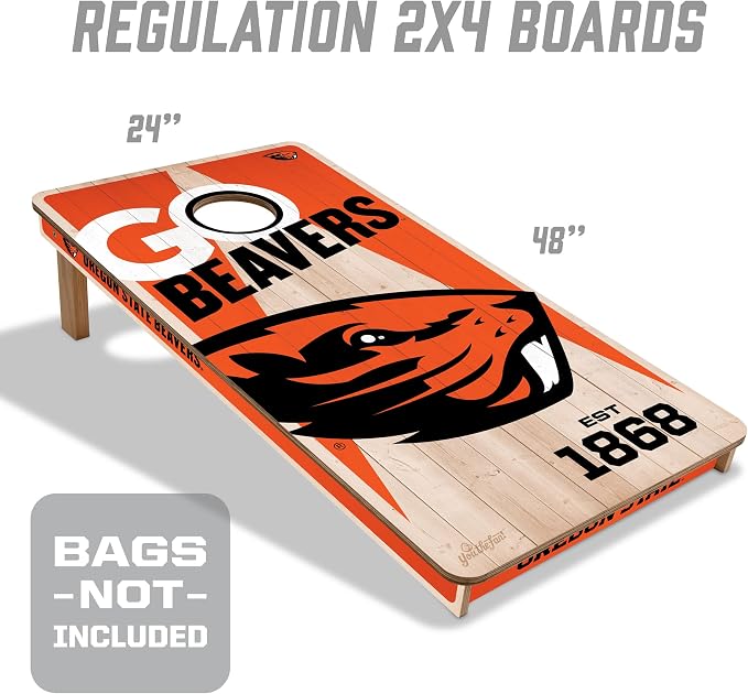 YouTheFan NCAA 2’ x 4’ Professional Wood Cornhole Game