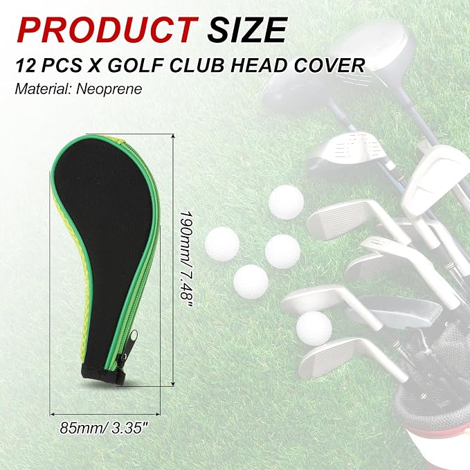 PATIKIL Golf Club Head Cover, Number Golf Club Irons Covers Neoprene Driver Golf Lovers Gifts