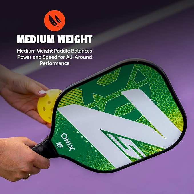 Onix Graphite MOD Z5 Carbon Fiber Pickleball Paddle with Wide-Body Shape. Honeycomb Core, Graphite Face & Cushion Comfort Pickleball Paddle Grip