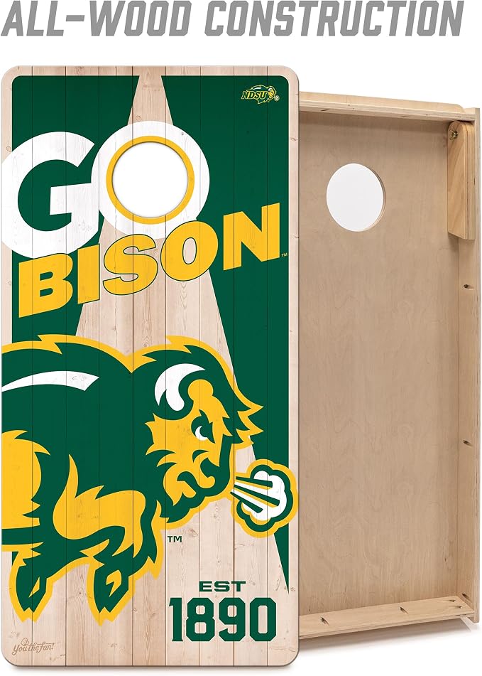 YouTheFan NCAA 2’ x 4’ Professional Wood Cornhole Game