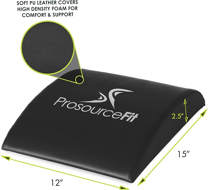 ProsourceFit Abdominal Ab Mat 15x12, High Density Core Trainer for Workouts, Conditioning, Posture Support, and Crunch Exercises; Home Fitness Equipment