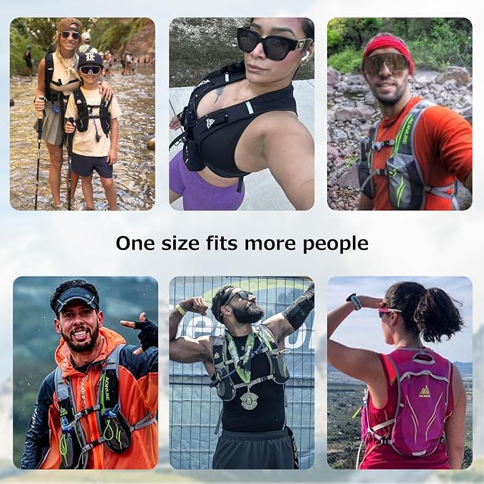 Azarxis Running Water Bottles Flask BPA Free Leakproof Hydration Vest Packs Waist Belt Replacement for Triathlon Marathon Hiking Cycling Climbing Runner
