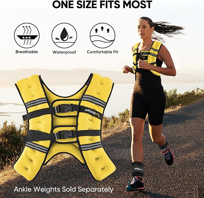 APEXUP Weighted Vest Men Women, Weight Vest for Women Workout Equipment for Strength Training Running