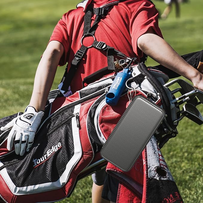 Golf Glove Case, Golf Glove Case with Two Gloves Holder for Golf Bag Accessories, Golf Storage Organizer for Tees, Divot Tool, Ball Markers for Men and Women Golfers