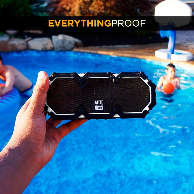 Altec Lansing Mini LifeJacket 2 - IP67 Waterproof Floating Bluetooth Speaker For Pool And Travel, Shockproof and Snowproof Portable Speaker for Outdoor, 30ft Range and 10 Hour Playtime