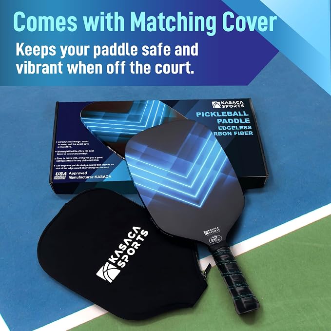 Pickleball Paddles, USAPA Carbon Fiber Pickleball Paddle with Pickle Ball Paddle Cover, Pickle Ball Raquette Pickle Ball Racket Edgeless Style