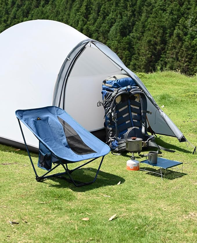 iClimb Mini Solo Folding Table Ultralight Compact for Backpacking Camping Hiking Beach Picnic (Nature - Mini)