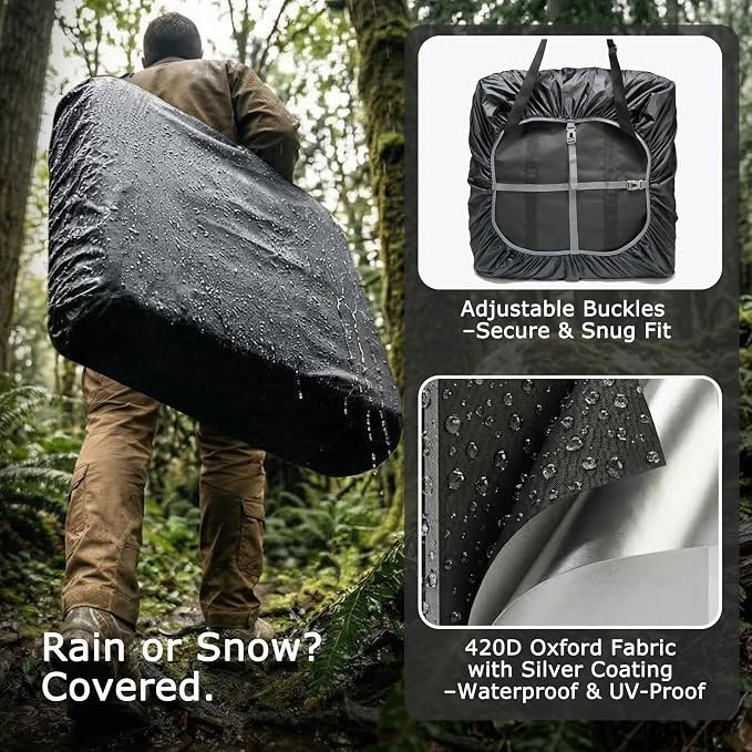 Solar Panel Carrying Case for Jackery SolarSaga 200W Bifacial – Storage Bag for 2 Panels, 4-in-1 Kit with Water-Resistant Cover, Precision Fit (25.2"x24"x4.5")