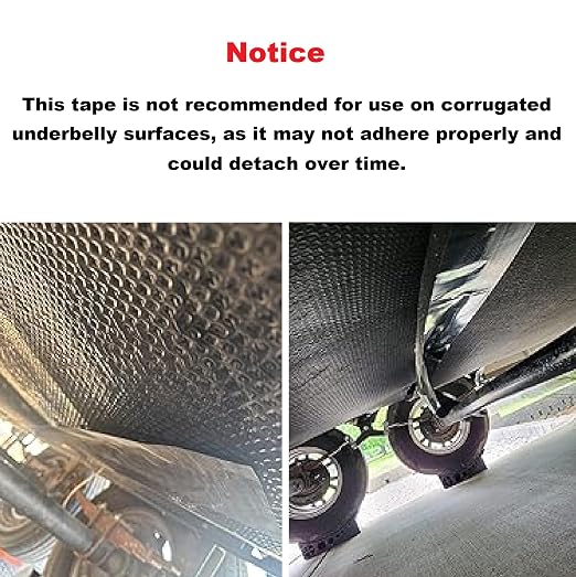 PlusRoc RV Underbelly Material RV Underbelly Tape Waterproof Flex Belly Tape with Permanent Sealing Adhesive for Mobile Home, Camper Travel Trailer, Tear Repair Patch(4'' x 20')