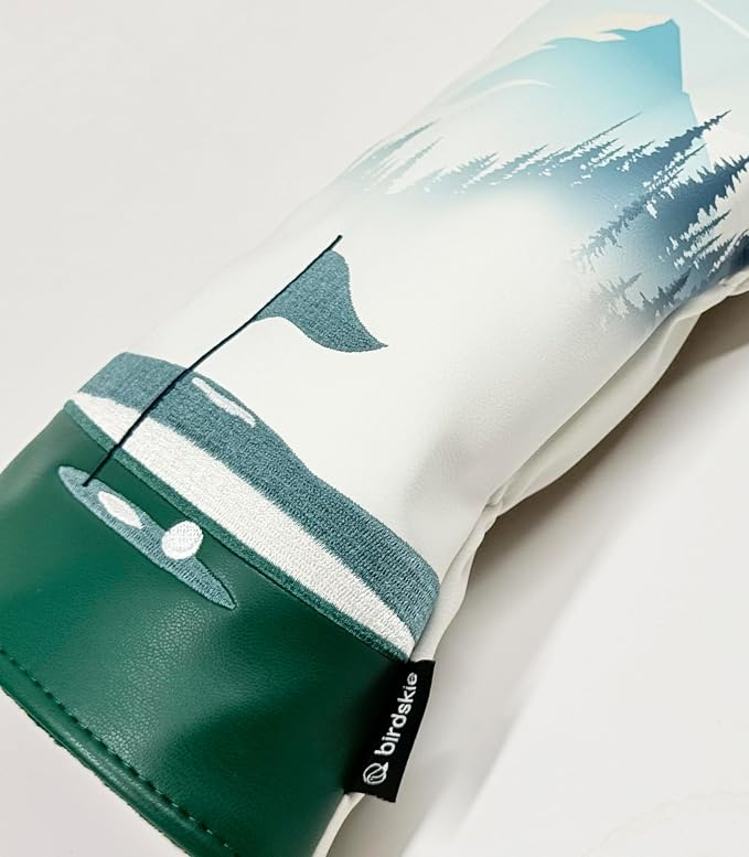 Golf Driver Headcover birdskie Premium Leather Head Cover. Digitally Printed and Embroidered Design. Head Cover for Your Driver by birdskie.
