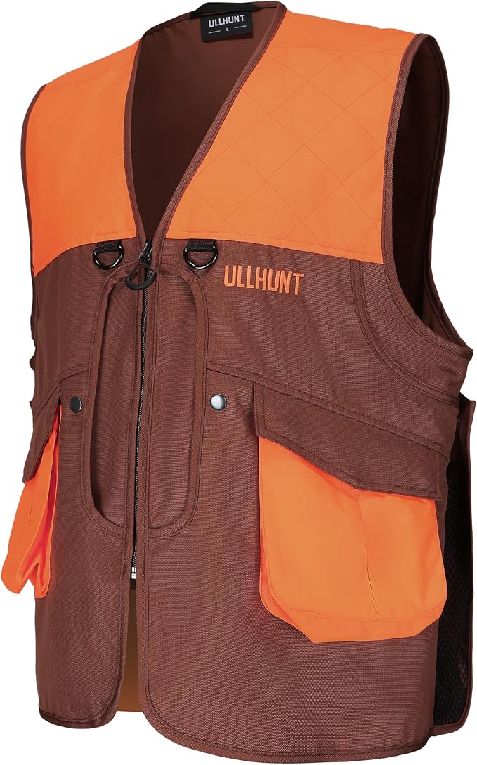 UIIHUNT Upland Hunting Vest, Bird Game Vest with Front Pockets & Back Game Pouch, Lightweight Field Vest for Men and Women