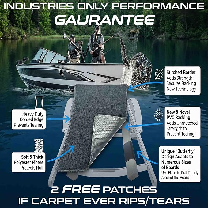 Cuda Boat Trailer Bunk Carpet 24 Inch Wide x 15ft-Premium Cuda Bunk Board Carpet Boat Trailer Parts Accessories Black Lift Runners Covers Marine Grade Waterproof