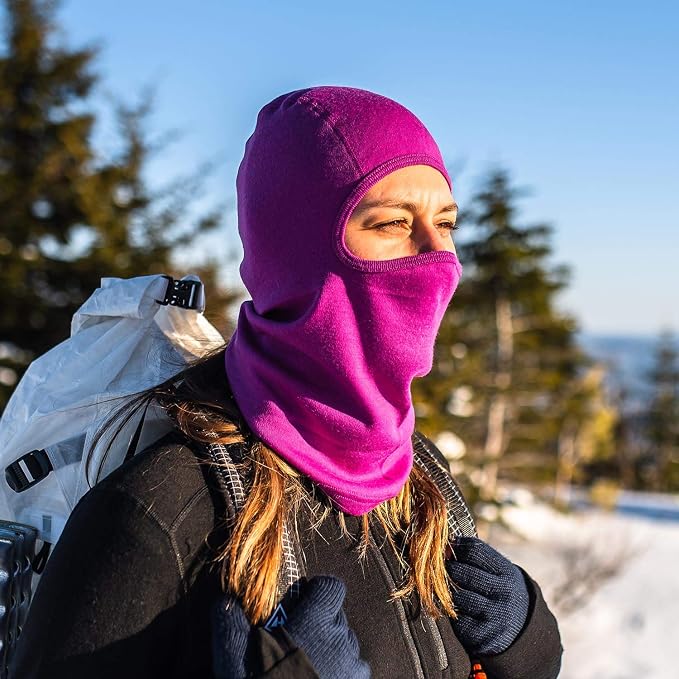 100% Merino Wool Balaclava - Winter Ski Mask - Face Mask - Cold Weather Gear