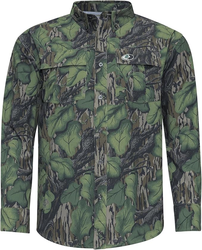 Mossy Oak Men's Men's Tibbee Technical Lightweight Camo Hunting Shirt