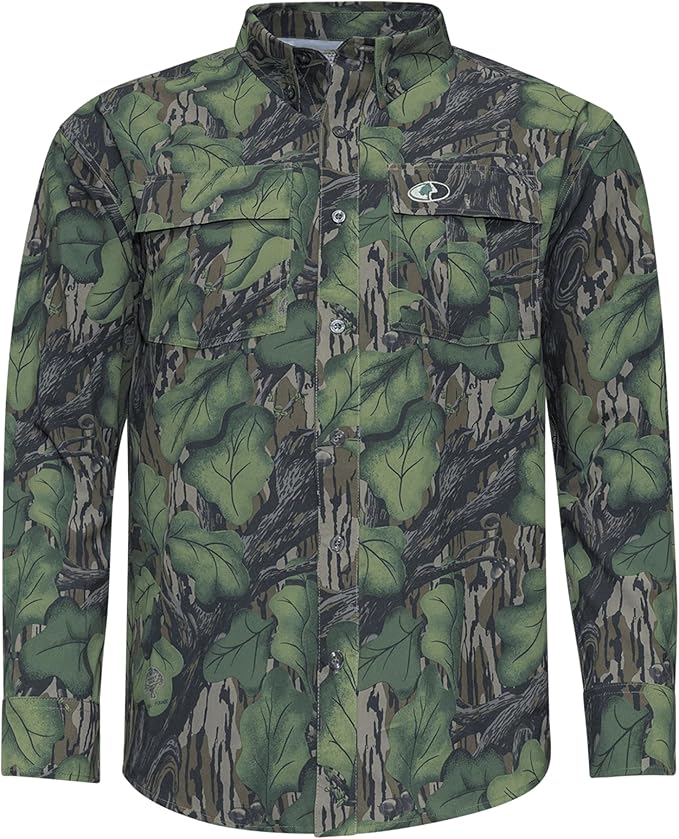 Mossy Oak Men's Men's Tibbee Technical Lightweight Camo Hunting Shirt