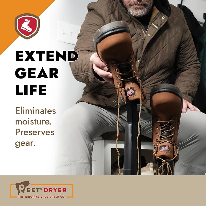 PEET, Original Dryer, Electric Shoe Dryer, Work Boots, Outdoor Gear, Athletic Gear, Silent,Energy-Efficient, Made in USA
