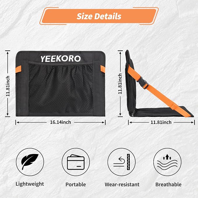 Inflatable Folding Seats, Portable Chairs with Back Support, Foldable and Lightweight Seat for Camping/Sporting Events,Stadium Seats with Storage Bag Lounge Chair