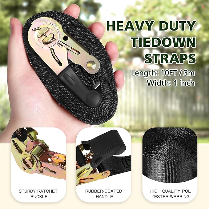 TOPNEW 12 Ninja Tree Climbing Holds for Kids Climber, Orange & Black Tree Climbing Kit with 6 Ratchet Straps for Outdoor Ninja Warrior Obstacle Course Training