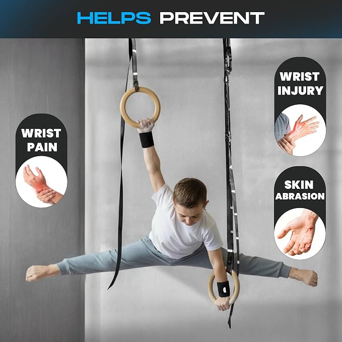 Gibson Athletic Wrist Saver Neoprene Wristband for Gymnastics | Enhanced Wrist Support & Comfort During Training & Performances - Under Grips for Sweat Absorption, Provides Wrist & Joint Support