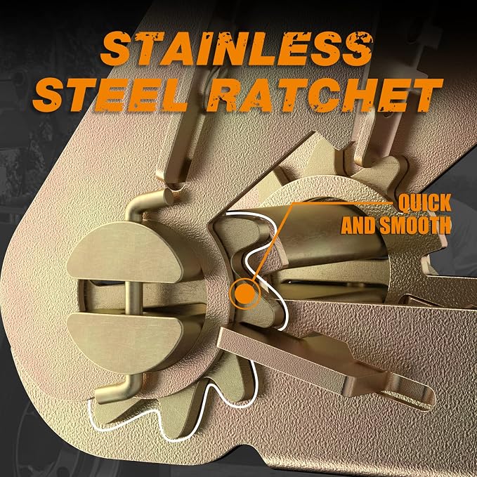 Ratchet Tie Down Strap - 4 Pack 2" x 27' Heavy Duty Ratchet Straps with Aluminum Handle, Cargo Straps for Moving Appliances, Lawn Equipment, Motorcycle in a Truck Yellow