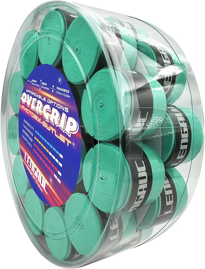 Tacky Overgrips,Tennis/Badminton/Pickleball/Paddle 30/60 Pack, Tacky Anti-Slip and Absorbent Grip, Colorful,Comfort Grip Tape,Absorb Sweatbands Anti Slip