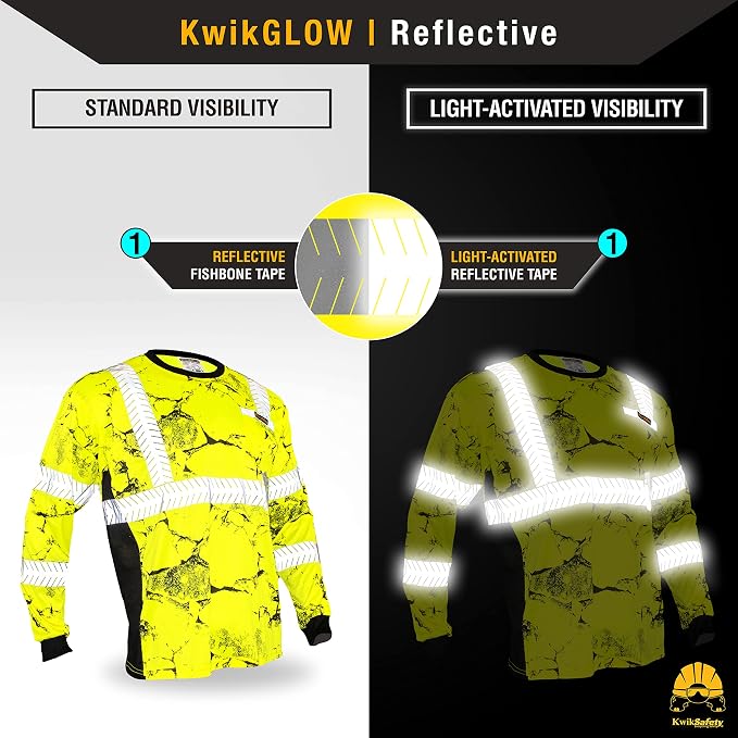 KwikSafety - Charlotte, NC - Limited Edition Long Sleeve Safety Shirts [Deluxe Fishbone Tape] Class 3 ANSI OSHA Compliant