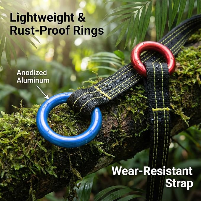 Tree Arborist Friction Saver Tree Climbing Cambium Saver Loop Belt Sling Retrievable Anchor 35.4 inch/43 inch