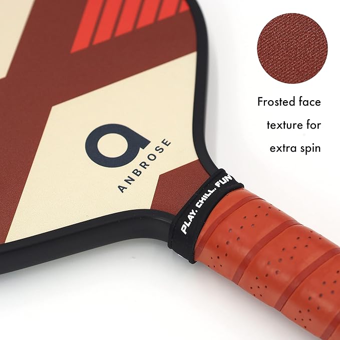 A. Anbrose Pickleball Paddle, Capitan Pro Series | Elongated Paddle Shape | USAPA Approved | Comfort Cushion Grip | Fiberglass Face | Polypropylene Honeycomb Core | Lightweight | Fabric Paddle Cover.