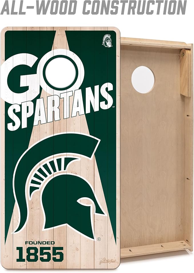 YouTheFan NCAA 2’ x 4’ Professional Wood Cornhole Game