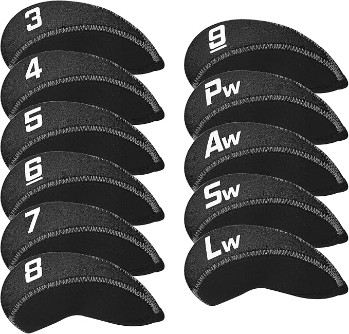 Craftsman Golf 11pcs/Set Neoprene Iron Headcover Set+3pcs/Set Driver Fairway Hybrids Headcover