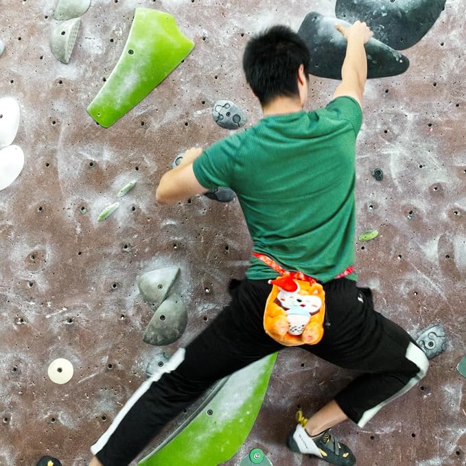 Rock Climbing Chalk Bag + Refillable Ball – Boba Dog Plush Animal Bag