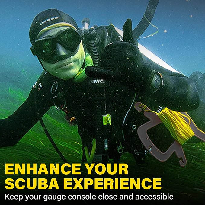 Gear Keeper Scuba Retractable Lanyard for Dive Console & Depth Gauge - Keeps Scuba Gear Secure & Accessible - Made in USA