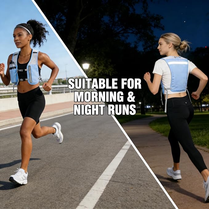 Running Vest for Women Men Hydration Backpack with 500ml Soft Flask Lightweight Water Pack