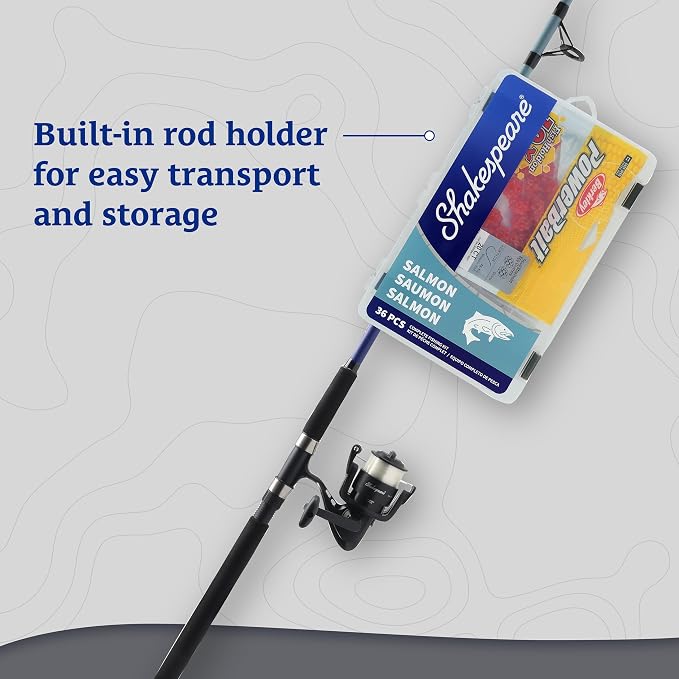 Shakespeare Catch More Fish Spinning Reel and Fishing Rod Combo with Kit