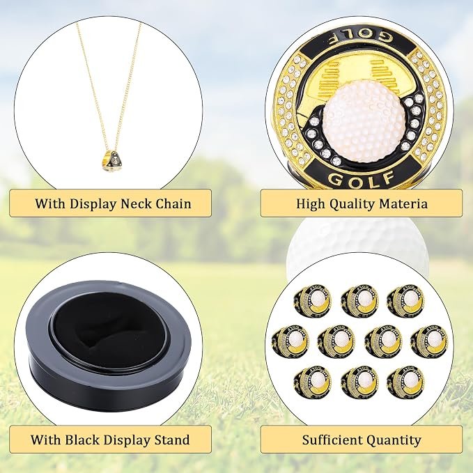 Highergo 10 Pcs Basketball Softball Baseball MVP Dancer Champion Trophy Ring with Display Stand Star Football Soccer Volleyball Golf Cheerleading Bowling Track Field