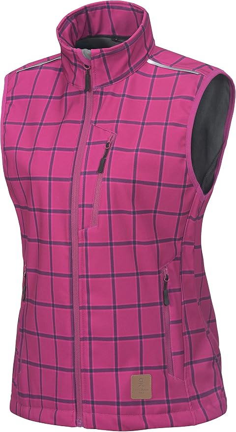Little Donkey Andy Women's Fleece Lined Softshell Vest Lightweight Windproof Sleeveless Jacket for Hiking Outdoor Travel Golf