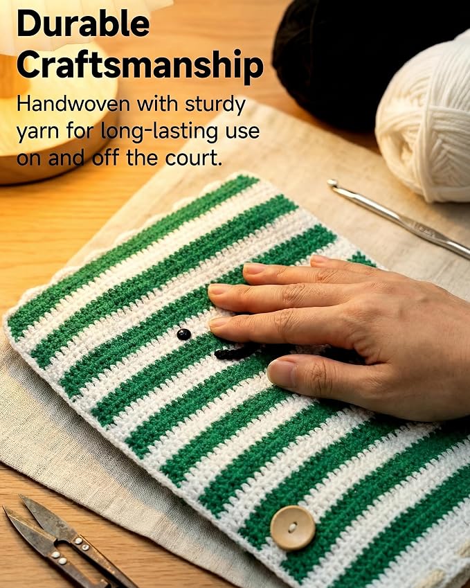 Crochet Pickleball Paddle Cover Gift - Handmade Case for Women&Men - Cute Accessories with Prensent Bag - Ready to Wrap for Players, Friends & Family, Thoughtful Holiday Crochet Set