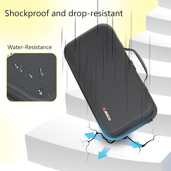 RLSOCO Pickleball Paddles Case Holds 2 Rackets and 4 Ball - Hard Protective Bag Fits for Selkirk Sport/Warping Point and All Pickleball Paddle Shapes and Sizes (Case Only)