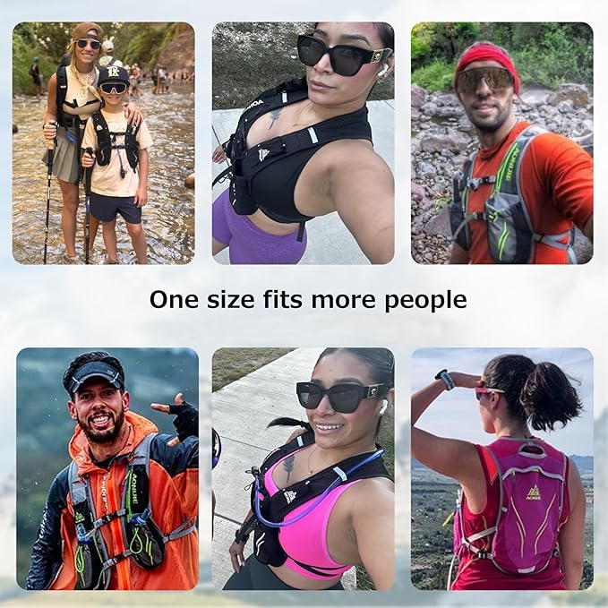 Azarxis Running Water Bottles Flask BPA Free Leakproof Hydration Vest Packs Waist Belt Replacement for Triathlon Marathon Hiking Cycling Climbing Runner