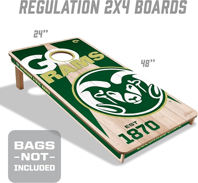 YouTheFan NCAA 2’ x 4’ Professional Wood Cornhole Game